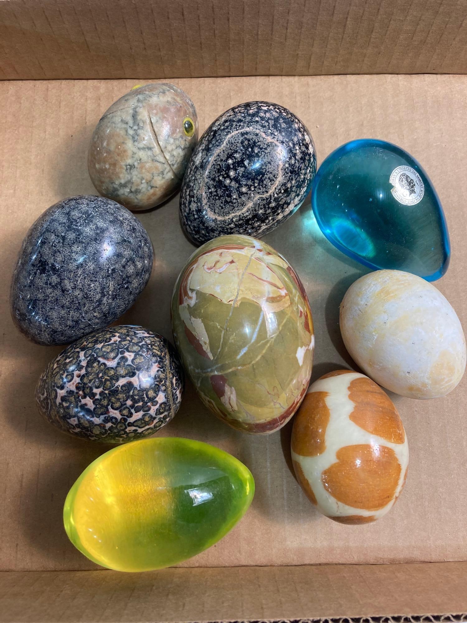 GLASS, MARBLE & STONE EGGS (1 of 6)
