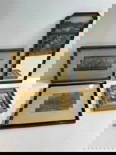 WALLACE NUTTING FRAMED ARTWORK: 4 smaller framed pieces of artwork. Sizes include 6 X 5, a framed mirror, 14 X5.5, 10.5 X nine, and 11.5 X 7.5.