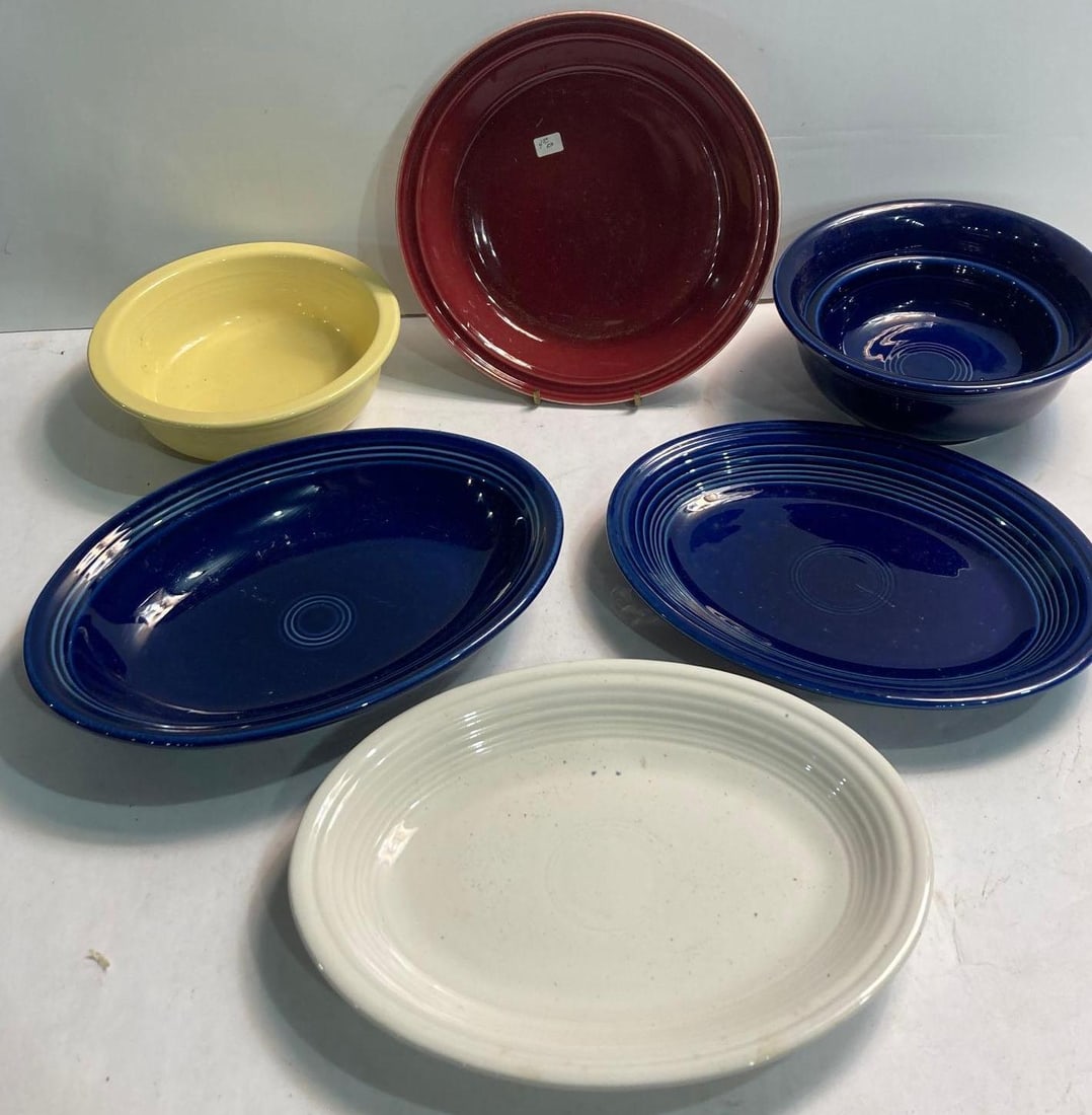 Vintage Fiesta Ware Platters, Pie Plates, & Bowls Auction