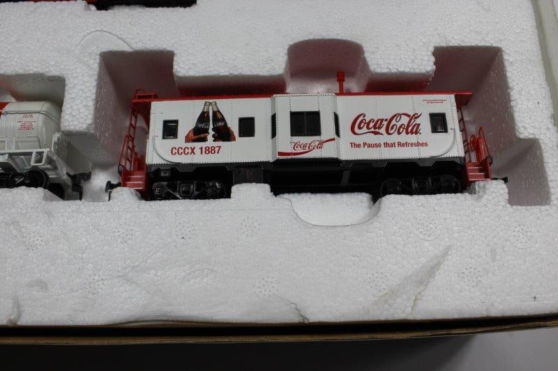 Coca cola collectible train cheap set