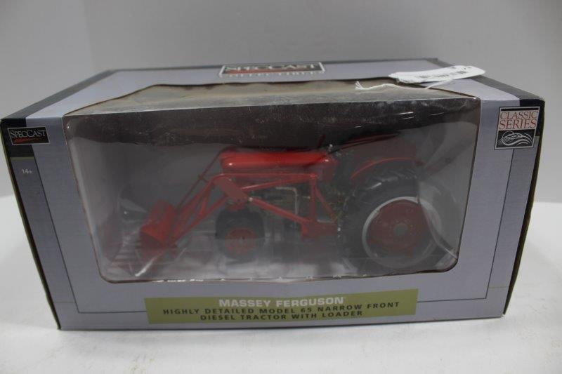 SPEC CAST HIGHLY DETAILED MASSEY FERGUSON MODEL 65 NF DIESEL TRACTOR W/ LOADER: NIB ?1/16 SCALE ?