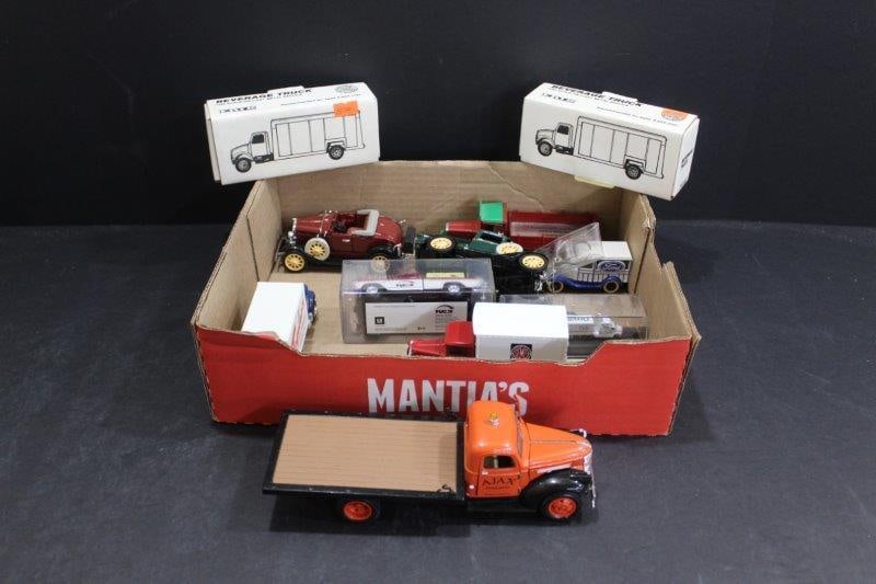 LOADED LOT OF VARIOUS ADVERTISING TRUCKS AND CARS INC. ERTL AND MORE (1 of 4)
