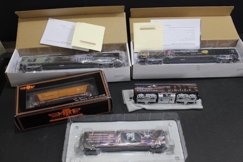 LOT OF 5 VARIOUS POW-MIA TRAIN CARS INC. HAWTHORN VILLAGE AND MORE (1 of 4)