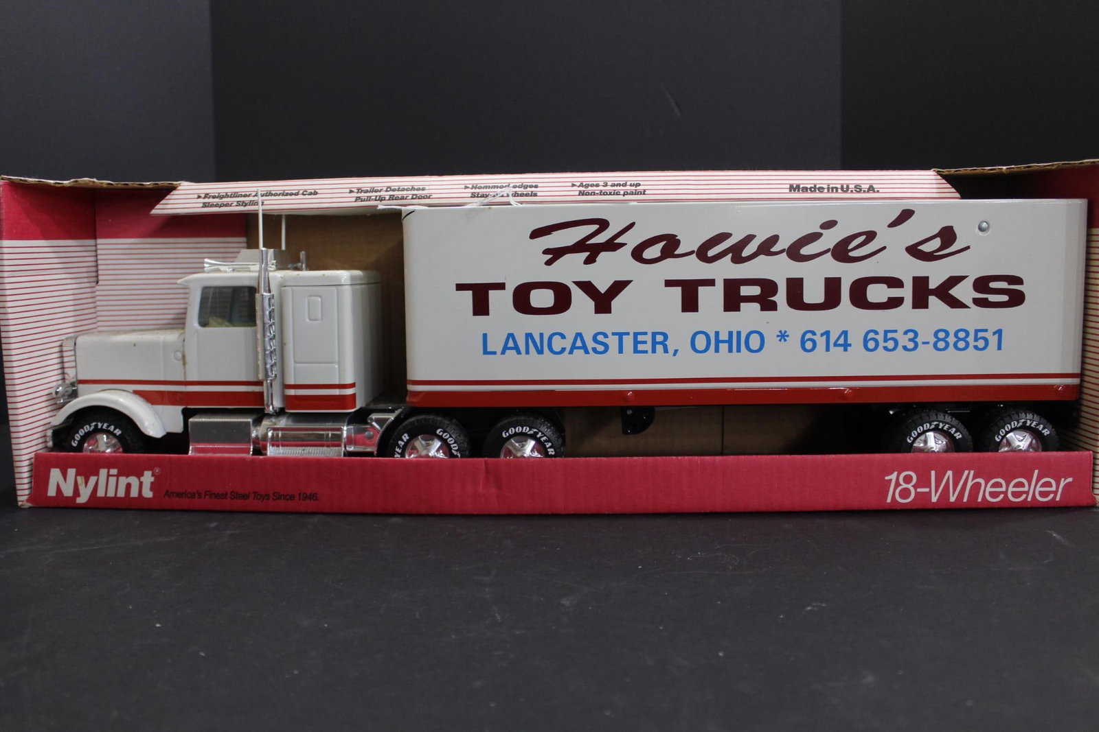 NYLINT HOWIES TOY TRUCKS ADVERTISING 18 WHEELER LANCASTER, OH: NIBSTOCK NO 345Z