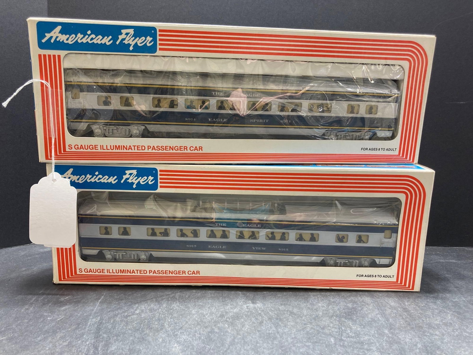 AMERICAN FLYER S GAUGE ILLUMINATED PASSENGER CARS LOT OF 2: NIB ?MISSOURI PACIFIC ? ?