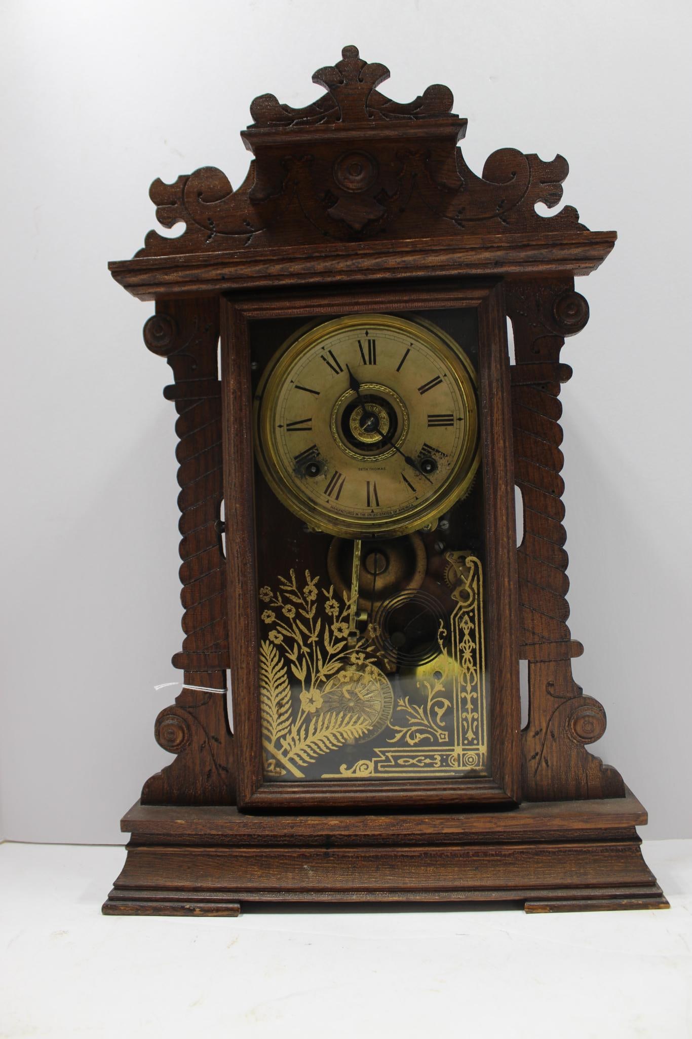 SETH THOMAS EIGHT DAY GINGERBREAD CLOCK (1 of 4)