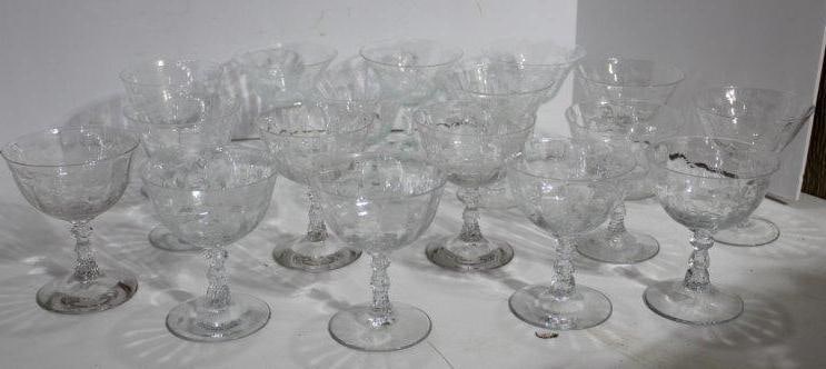 FOSTORIA NAVARRE PATTERN STEM WARE (1 of 4)