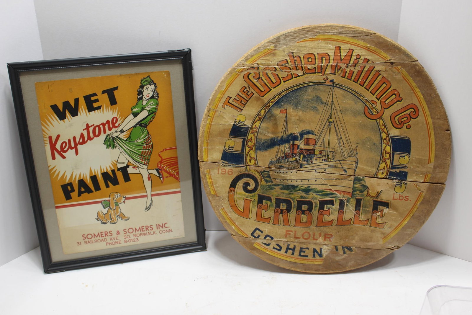 KEYSTONE PAINT & GOSHEN MILLING WOODEN FLOUR LID (1 of 3)