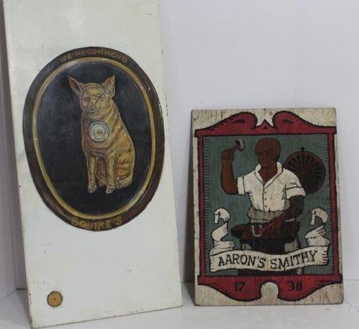 HANDPAINTED BLACKSMITH AND HOG SIGNS (1 of 4)