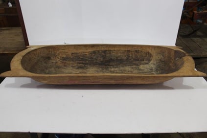 Large Wooden Trencher Bowl