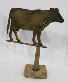 Tin Cow Weathervane Topper