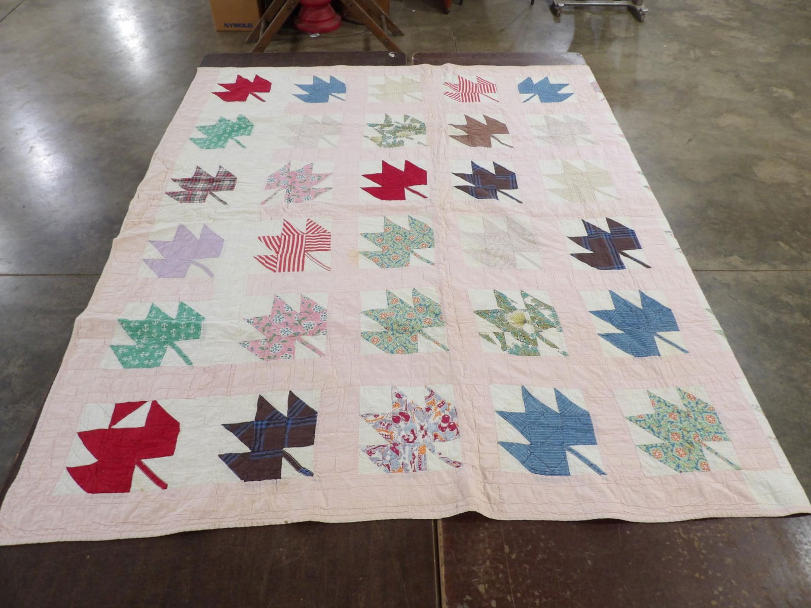 Hand Stitched Maple Leaf Quilt (1 of 5)