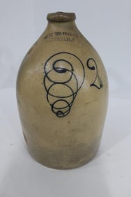 W.H. Farrar Decorated Stoneware Jug