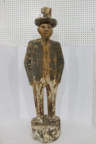 Wooden Uncle Sam statue
