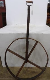 Early Wooden Measuring Wheel