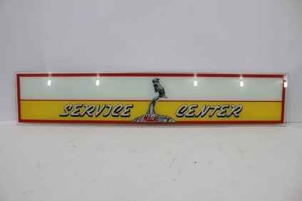 Mack Truck Service Center Glass Sign