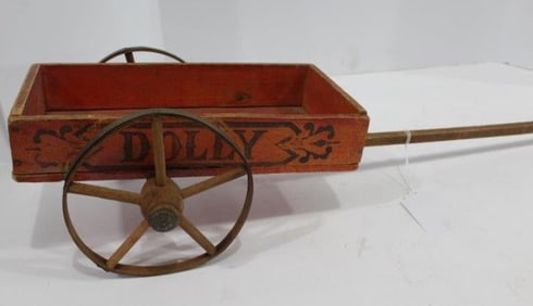 Dolly Red Painted Goat Wagon