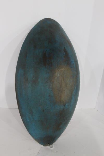 Blue Painted Oval Dough Bowl (1 of 4)