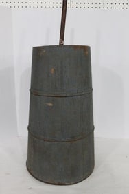 Primitive painted Dasher churn