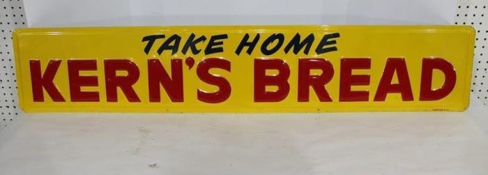 SST Kern's Bread embossed sign
