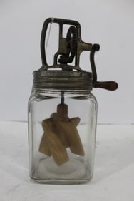 2 Quart Glass Butter Churn