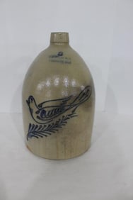 F.B. Norton Sons 3 gal stoneware bird jug