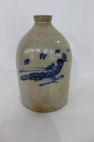 Decorated 1gal stoneware bird jug