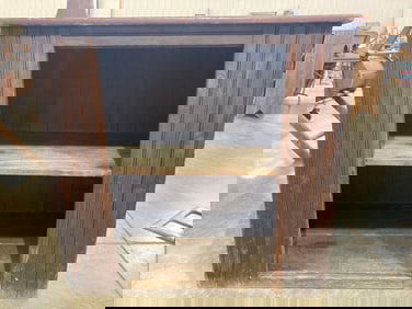 Primitive Pine Open Storage Cabinet