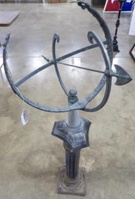 Sundial on Cast Iron Base