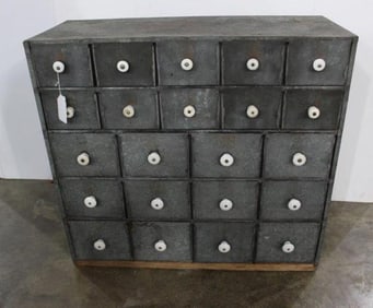 22 Drawer Galvanized Cubby