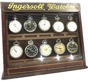Ingersoll Pocket Watch Display with 10 Watches