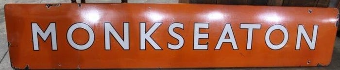 Monkseaton Porcelain Sign