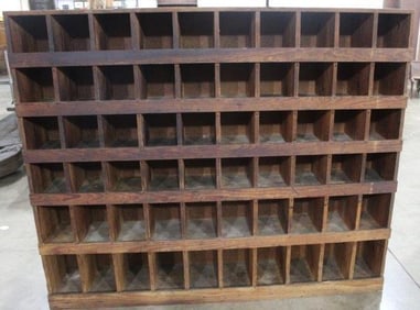 Primitive 60-slot cubby/bolt bin
