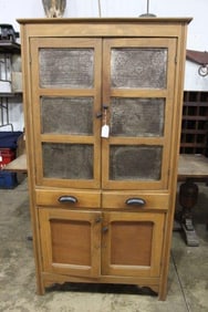 Punched Tin Pie Safe Cabinet