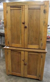 Square Nailed Two Piece Step Back Cupboard