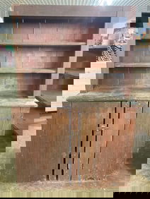 Awesome early primitive stepback cabinet