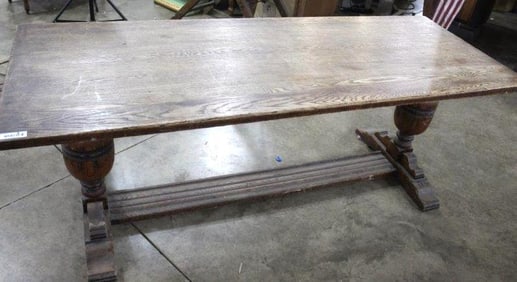 Early oak library table