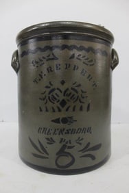TF Reppert 5 Gallon Decorated Stoneware Crock