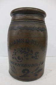 Williams and Reppert 2 Gallon Stoneware Jar