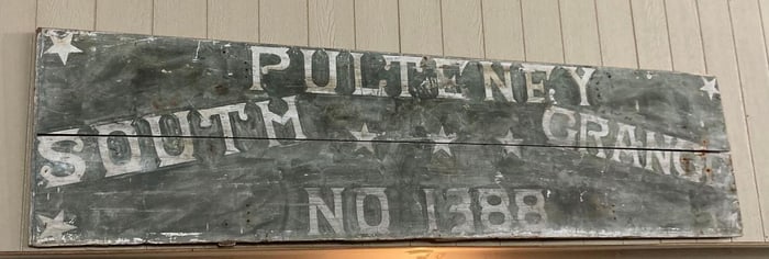 Pultney South Grange No 1388 Wooden Painted Sign