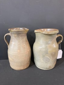 Pair of Stoneware Pitchers