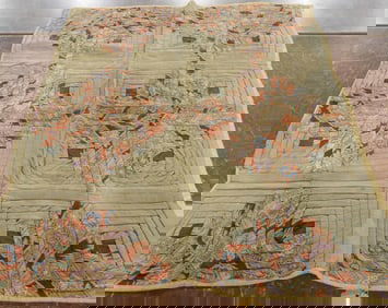 Victorian Paisley Log Cabin Childs Quilt