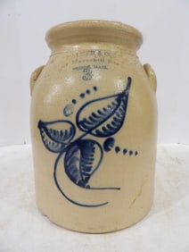 Walker and Co Decorated 3 Gallon Stoneware Jar