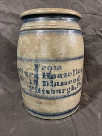Edward Heazelton No 18 Diamond Pennsylvania Store Crock
