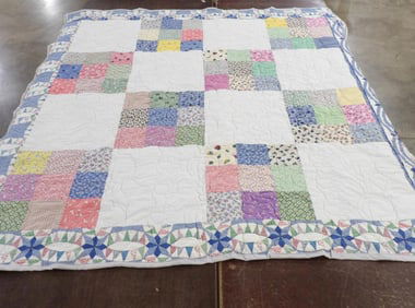 Patchwork Cat Stitch Colorful Quilt