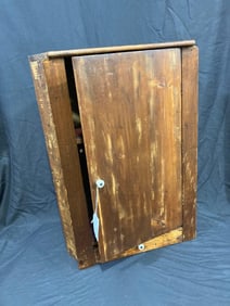 Wooden corner medicine cabinet