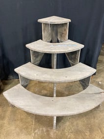 4 Tier Painted Corner Crock Bench