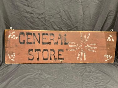 General Store Painted Wood sign