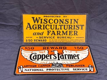 Farm and agricultural advertising signs