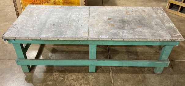 Teal Tin Lined Bench